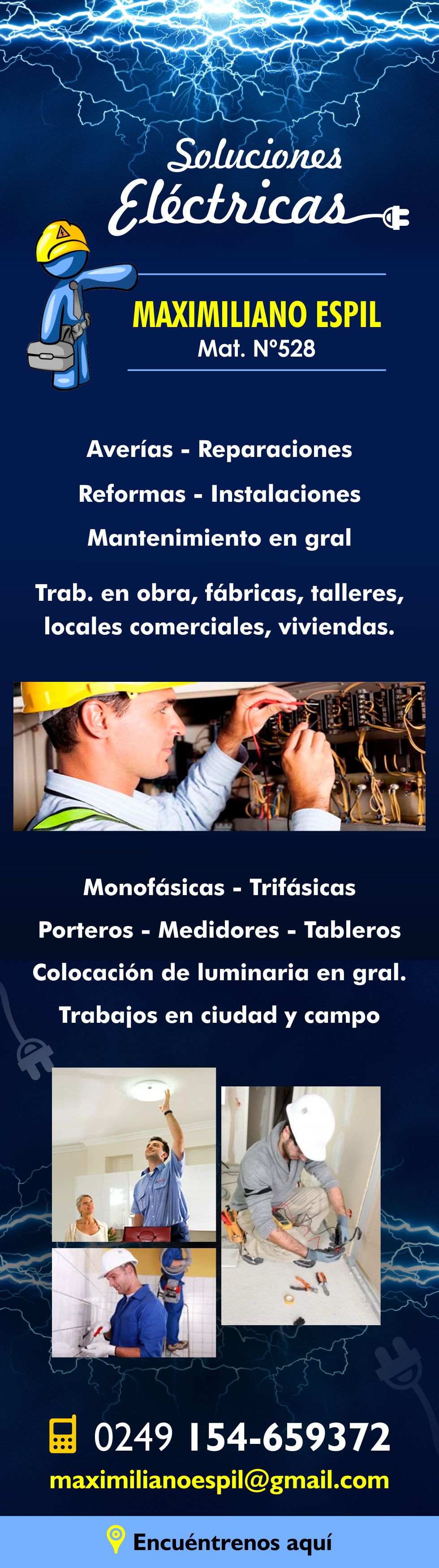 Encontranos en Alem 79 | Contáctenos Telefónicamente a (0249) 154-659372 - Tandil | Correo electrónico: maximilianoespil@gmail.com |