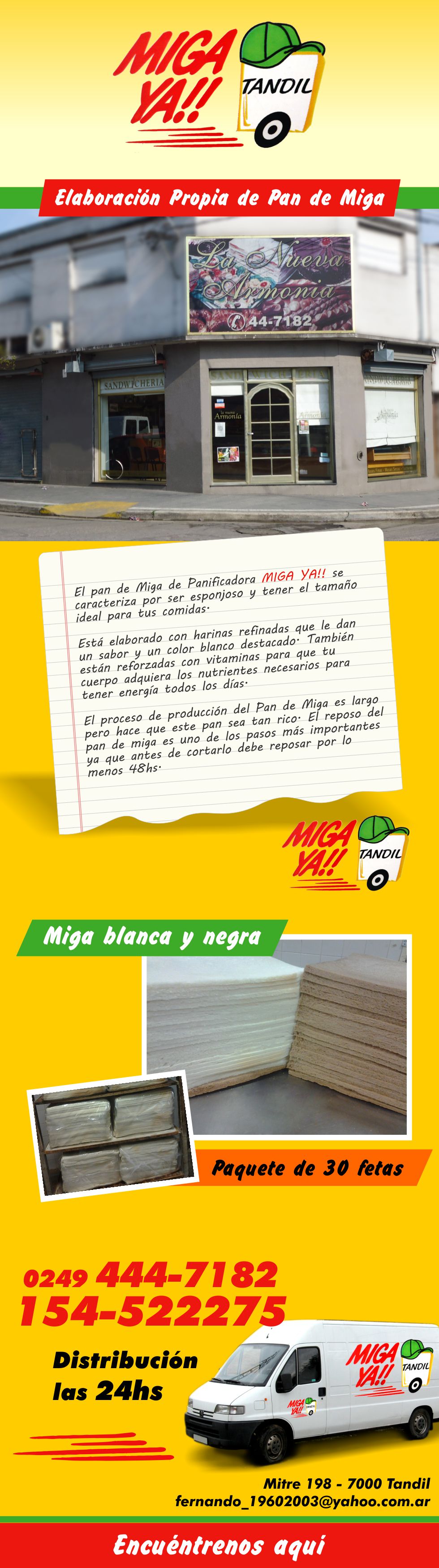 Encontranos en Mitre 198 | Contáctenos Telefónicamente a (0249) 444-7182 / 154-522275 - Tandil | Correo electrónico: fernando_19602003@yahoo.com.ar |