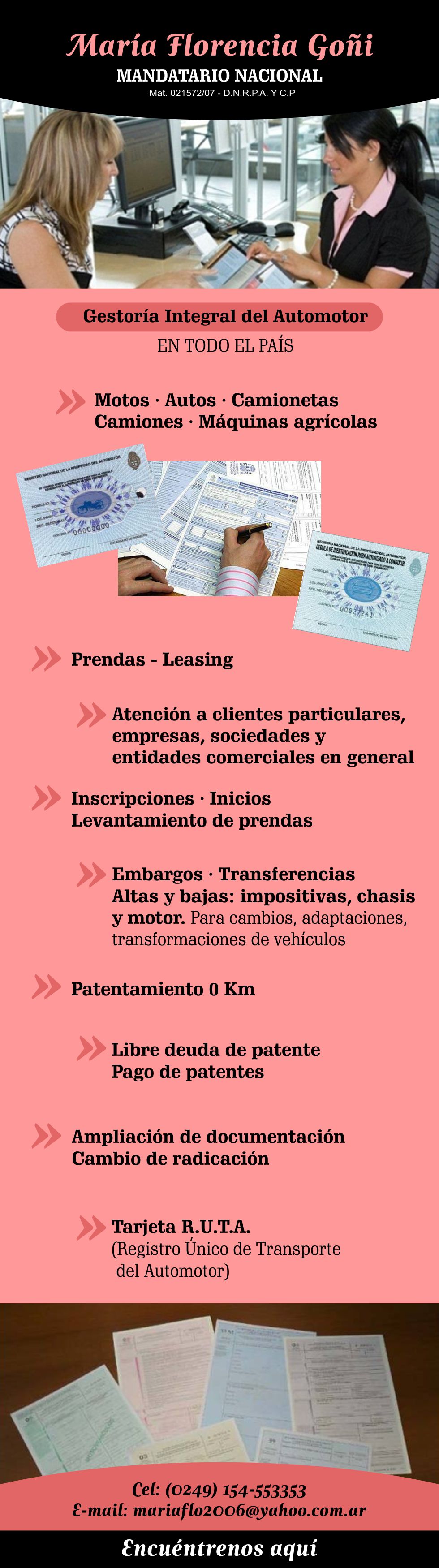 Encontranos en Maipu 1274  | Contáctenos Telefónicamente a (0249) 154-553353 - Tandil | Correo electrónico: mariaflo2006@yahoo.com.ar | 