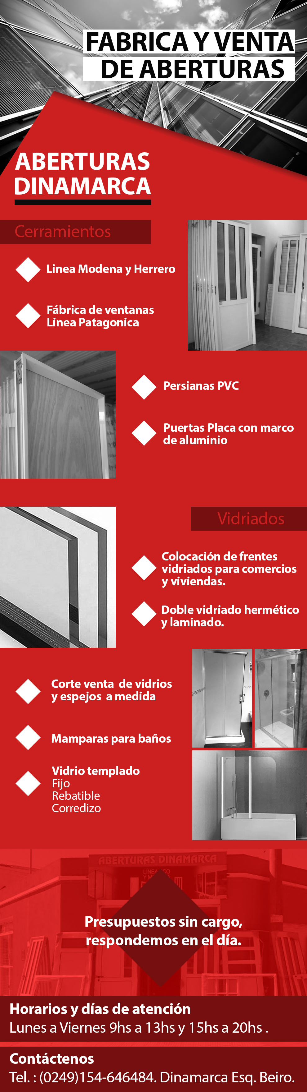 Encontranos en Dinamarca Esq. Beiro | Contáctenos Telefónicamente a (0249) 154-646484 - Tandil | 